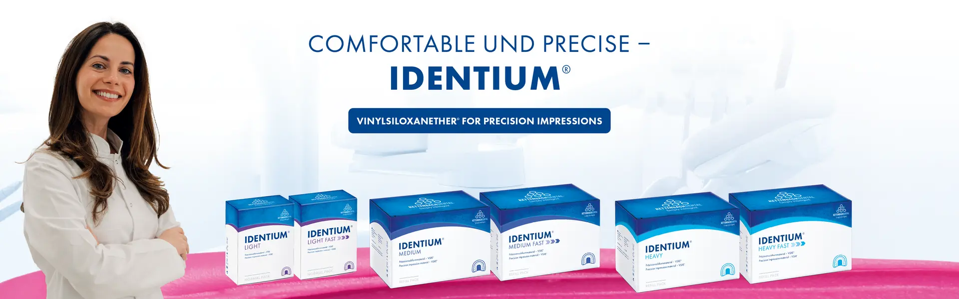 Comfortable and precise: IDENTIUM, vinysiloxanether for precise impressions