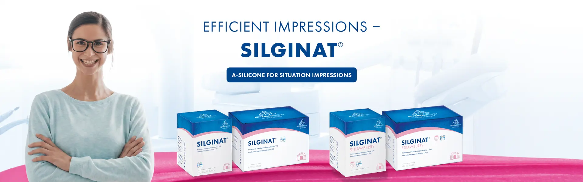 Efficient impressions, SILGINAT, A-silicone for situation impressions