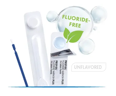 Unflavored, fluoride-free blister pack